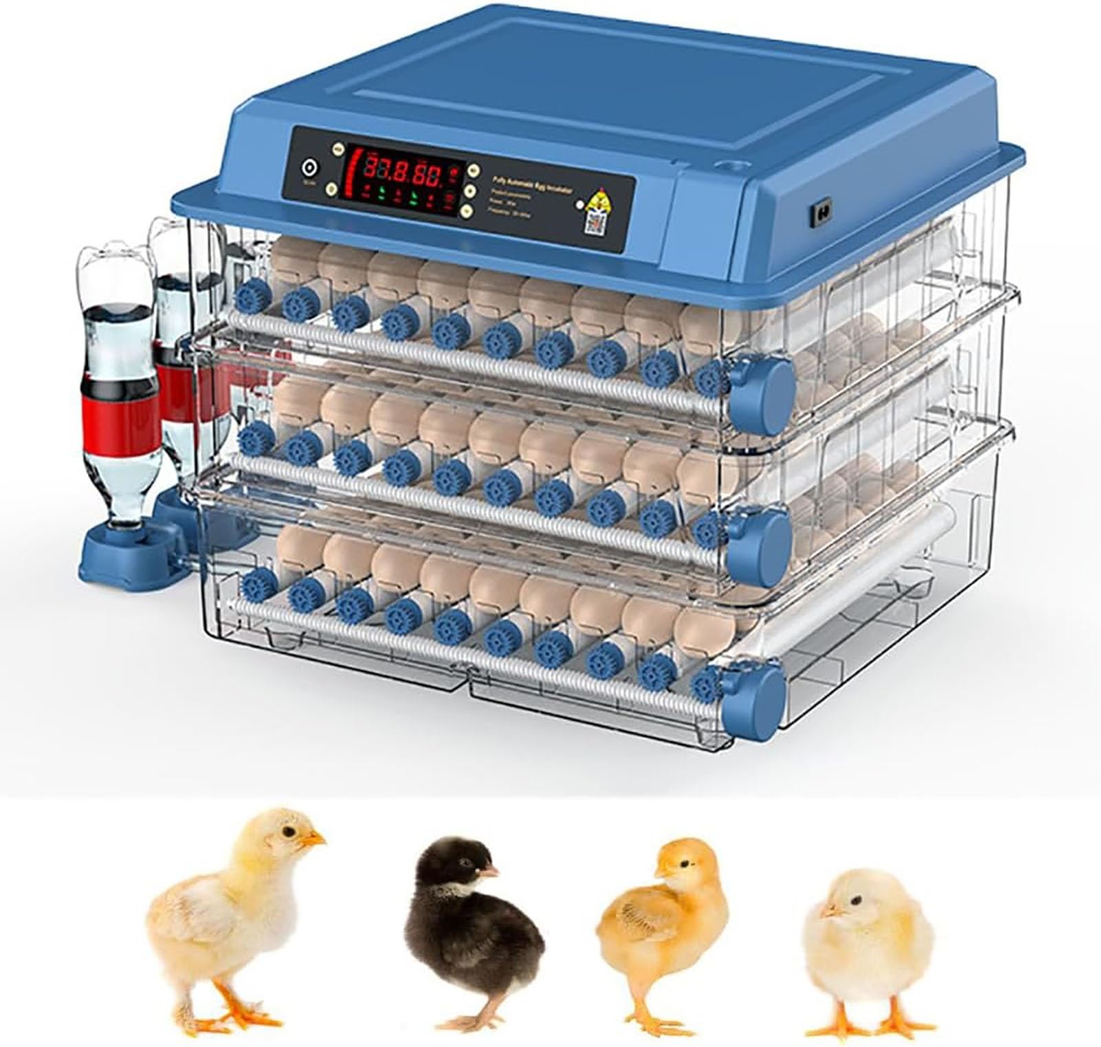 Incubatrice per Uova Professionale, uova con rifornimento automatico di acqua ionica e controllo della temperatura con rotazione completamente automatica e controllo dell'umidità