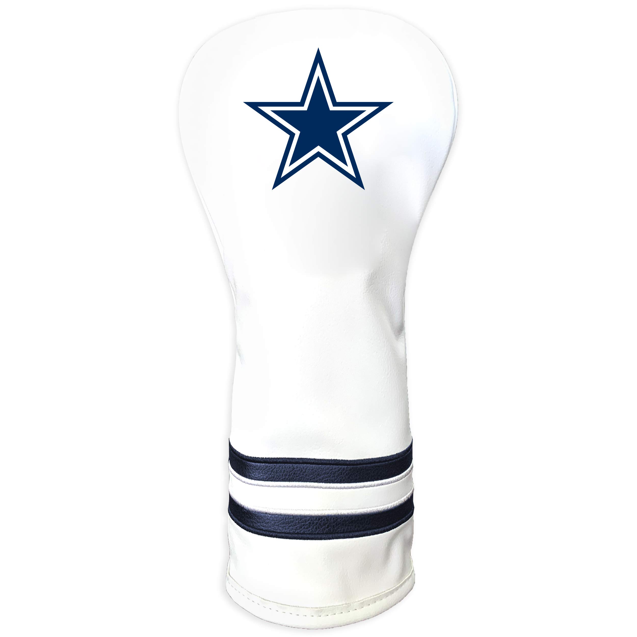 Team Golf Dallas Cowboys White Vintage Fairway Golf Club Head Cover, Form Fitting Design, Retro Design &