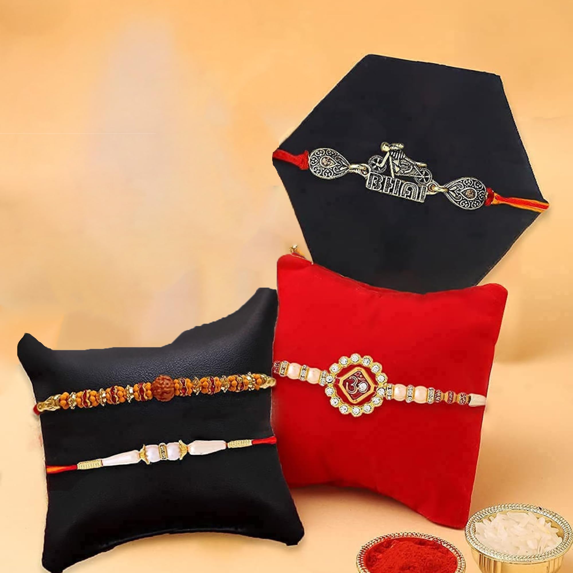 Cadbury Celebration Rakhi Combo with Chocolates Gift for Brother and bhabhi Kids / 4 Combo Rakhi Set with Chocolate Cadbury Celebration Pack Hamper / Rakhis Cadbury Set / Raksha bandhan Gifts Lumba Rakhi Greeting Card 4