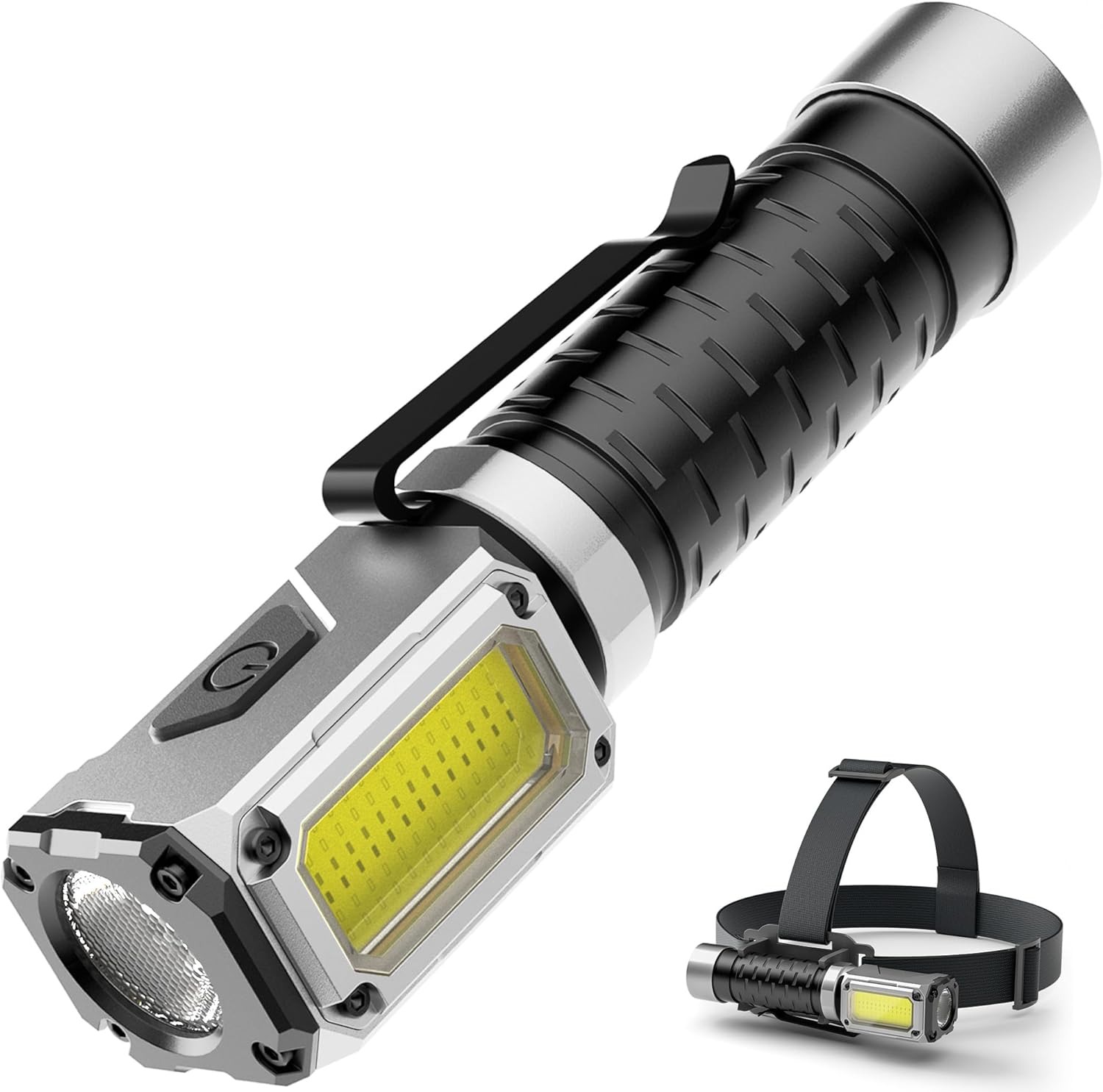 Anhay 2000LM Rechargeable EDC Flashlight – 5 Modes & Magnetic Base