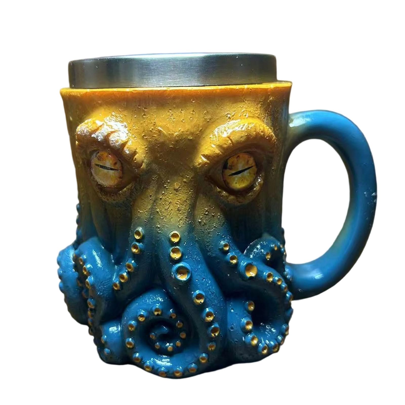 MALSSE Unique Design Cup Realistic Detail Perfect Home Decor Pubs Use Enhancing Ambiance Easy Octopuses Cup Multifunctional Decorative Mugs