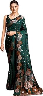 C J Enterprise Women's Pure Kanjivaram Silk Saree Soft Design With Blouse Piece For Wedding (Almari-55)