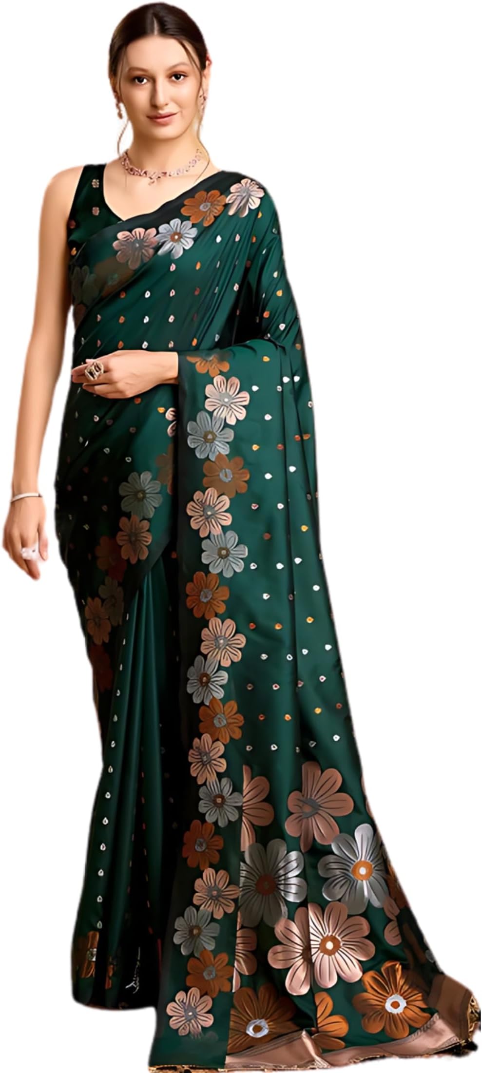 C J Enterprise Women's Pure Kanjivaram Silk Saree Soft Design With Blouse Piece For Wedding (Almari-55)