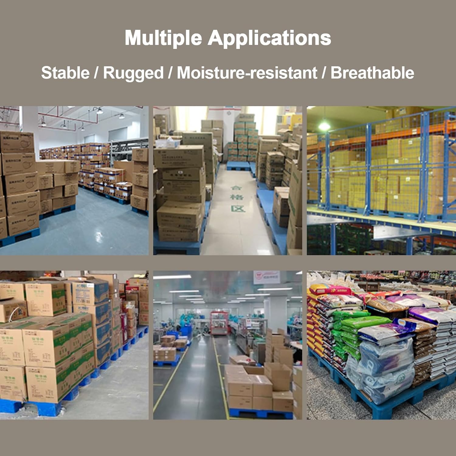 HDPE Lightweight Plastic Pallets, Moisture-Proof Plastic Pallets, Static Load Capacity 1100lbs, Non-Slip and Wear-Resistant, Stackable Goods, Cartons, Oil Drums(50 * 40 * 12cm/20 * 16 * 5in)