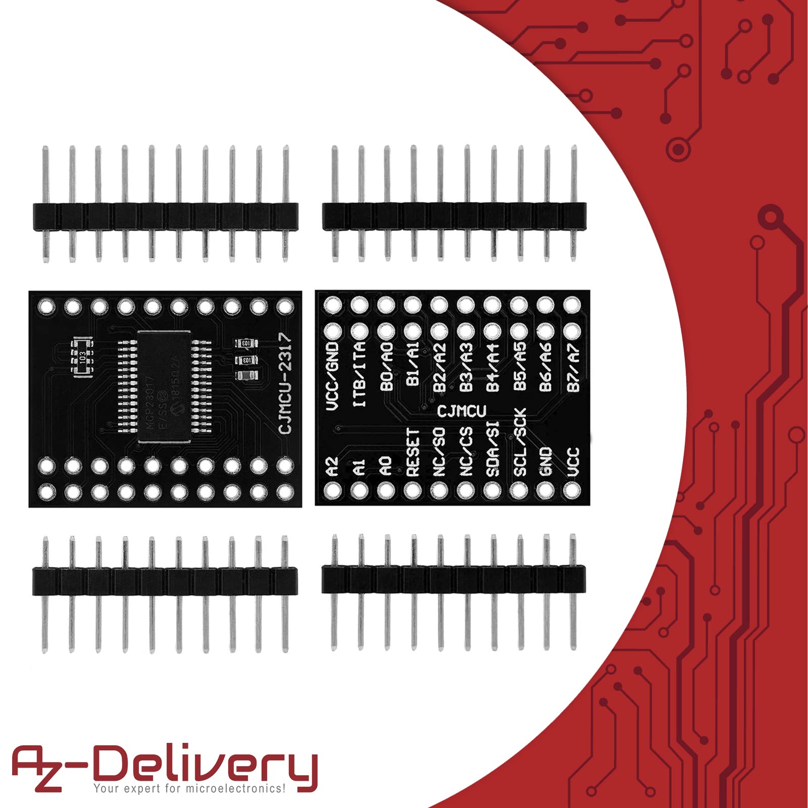 MCP23017-E/SP DIP28 16-Bit I/O Expander mit I2C-Schnittstelle IC D16, 2 MCP23017-E/SP DIP28 16-Bit I/O Expander mit I2C-Schnittstelle IC D16, 2