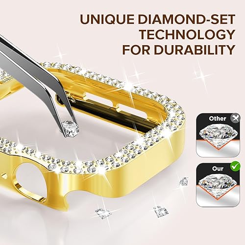 Miniatura 163 de KADES - Funda protectora brillante compatible con Apple Watch Series SE, SE 2022, 6, 5 y 4 de 44 mm, con protector de pantalla incorporado