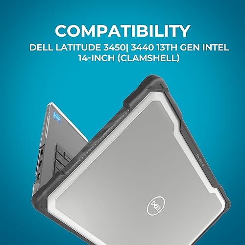 Miniatura 2 de Gumdrop SlimTech - Funda para laptop compatible con Dell Latitude 3450 | 3440 (Clamshell), resistente a prueba de caídas, a prueba de golpes,