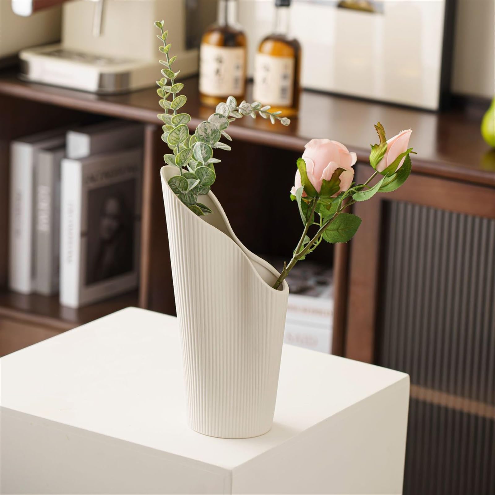 Vaso in ceramica, vasi da fiori moderni per arredamento, vasi in ceramica per fiori, vaso decorativo per fiori, vaso Boho