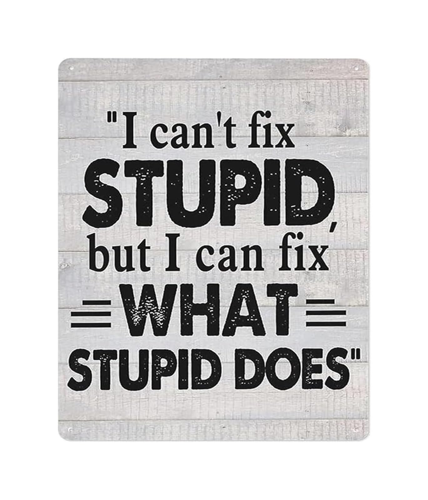 MQXFCZUX Rustic Garage Humor Metal Sign I Can Fix Anything Funny Mechanic Saying Tin Plaque for Workshop Man Cave Bar Wall Decor 8 X 12 in