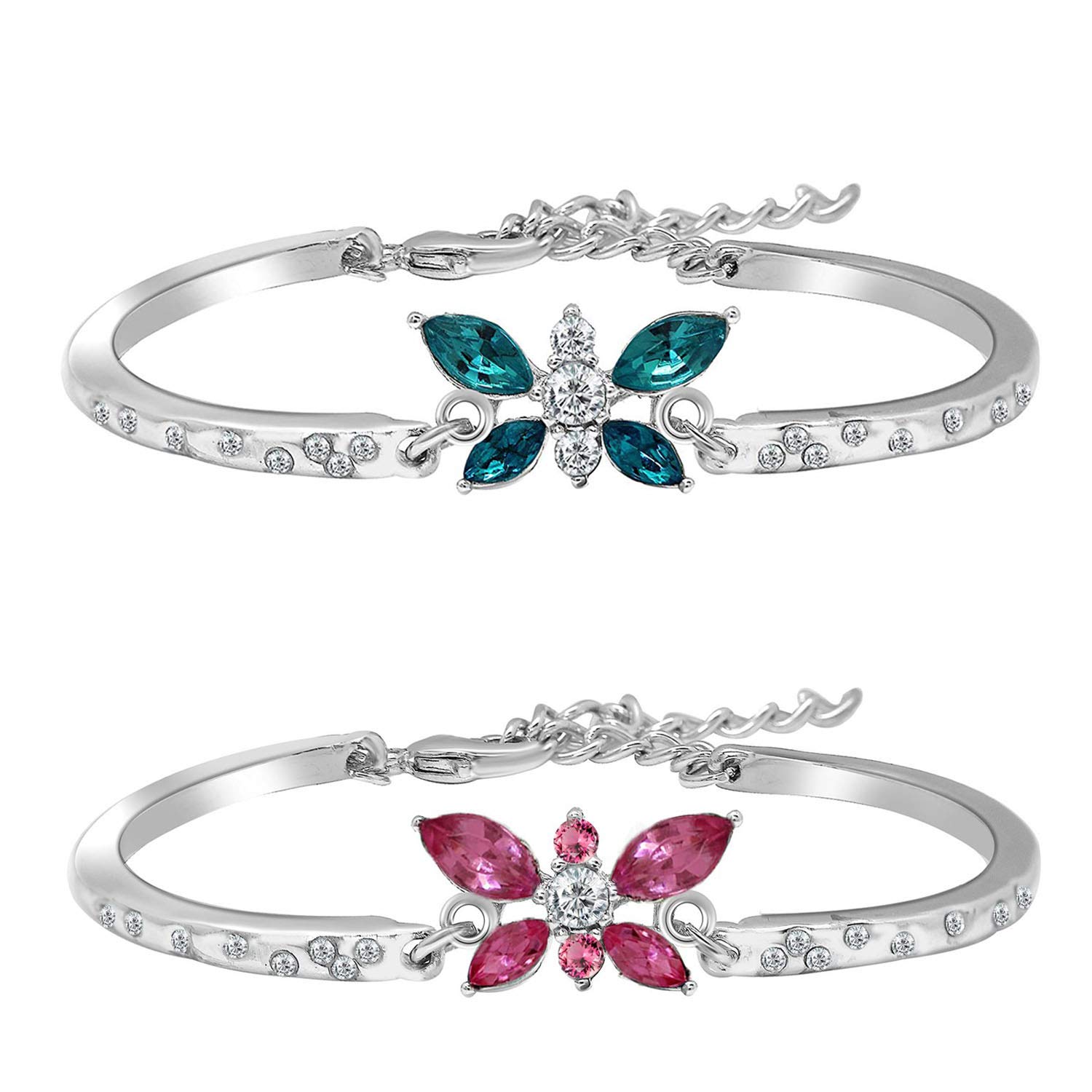 See full amazon price history chart for Mahi Rhodium Plated Combo of Pink and Blue Butterfly Bracelets with Crystals for Girls and Women CO1104897R Mahi Rhodium Plated Combo of Pink and Blue Butterfly Bracelets with Crystals for Girls and Women CO1104897R (B07MW1HF9Q) Amazon Price History, Amazon Price Tracker