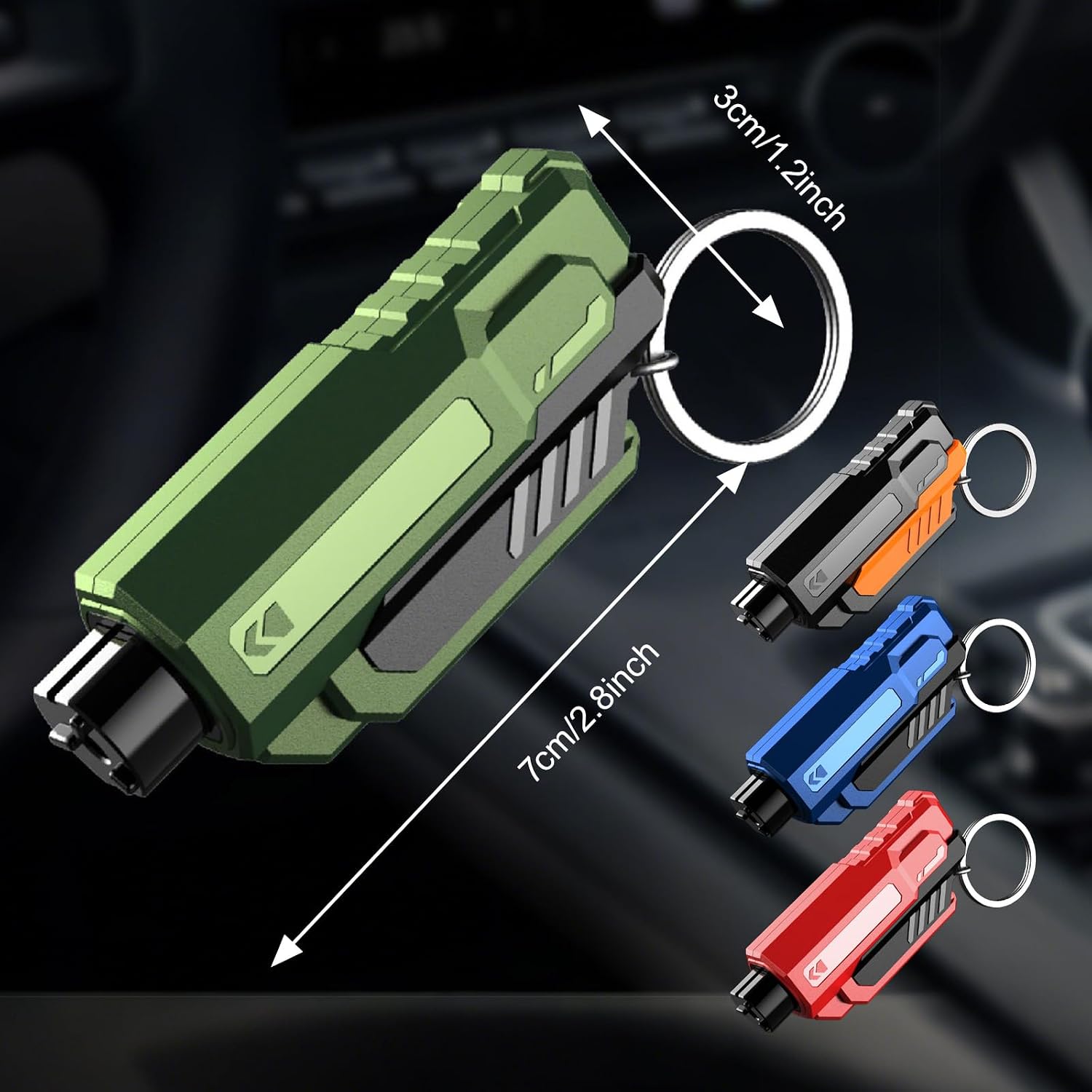 8PCS Car Window Breaker Seatbelt Cutter, Portable 2 in 1 Seatbelt Cutter and Window Glass Breaker Keychain Emergency Escape Tool for Cars (8 PCS)