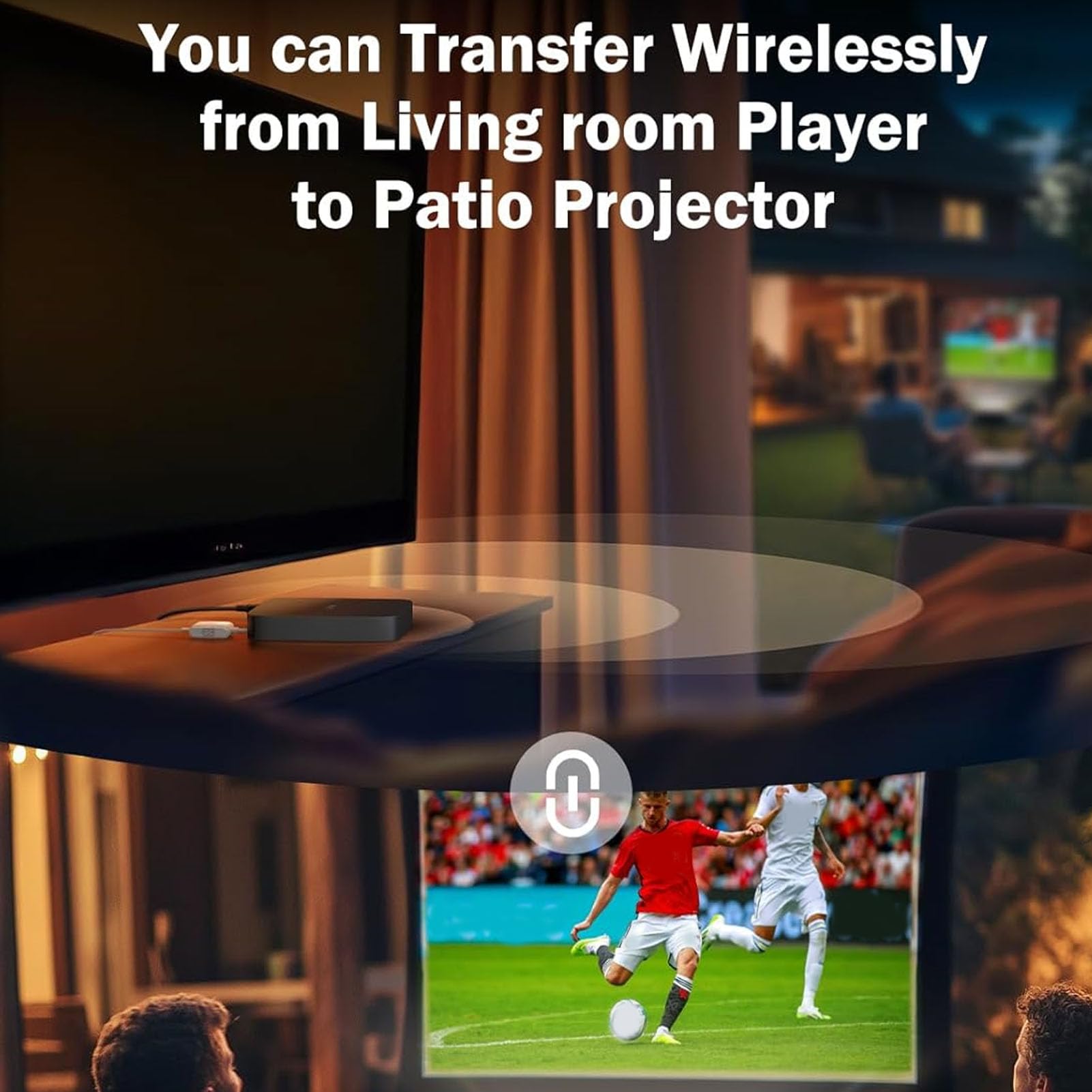 Jectse Bezprzewodowy Nadajnik i Odbiornik USB C na HD, Adapter Wyświetlacza P200 HDMI, Wejście Dekodujące 4K i Wyjście 1080P, Przesyłanie Strumieniowe Wideo i Audio z Laptopa TV Box do
