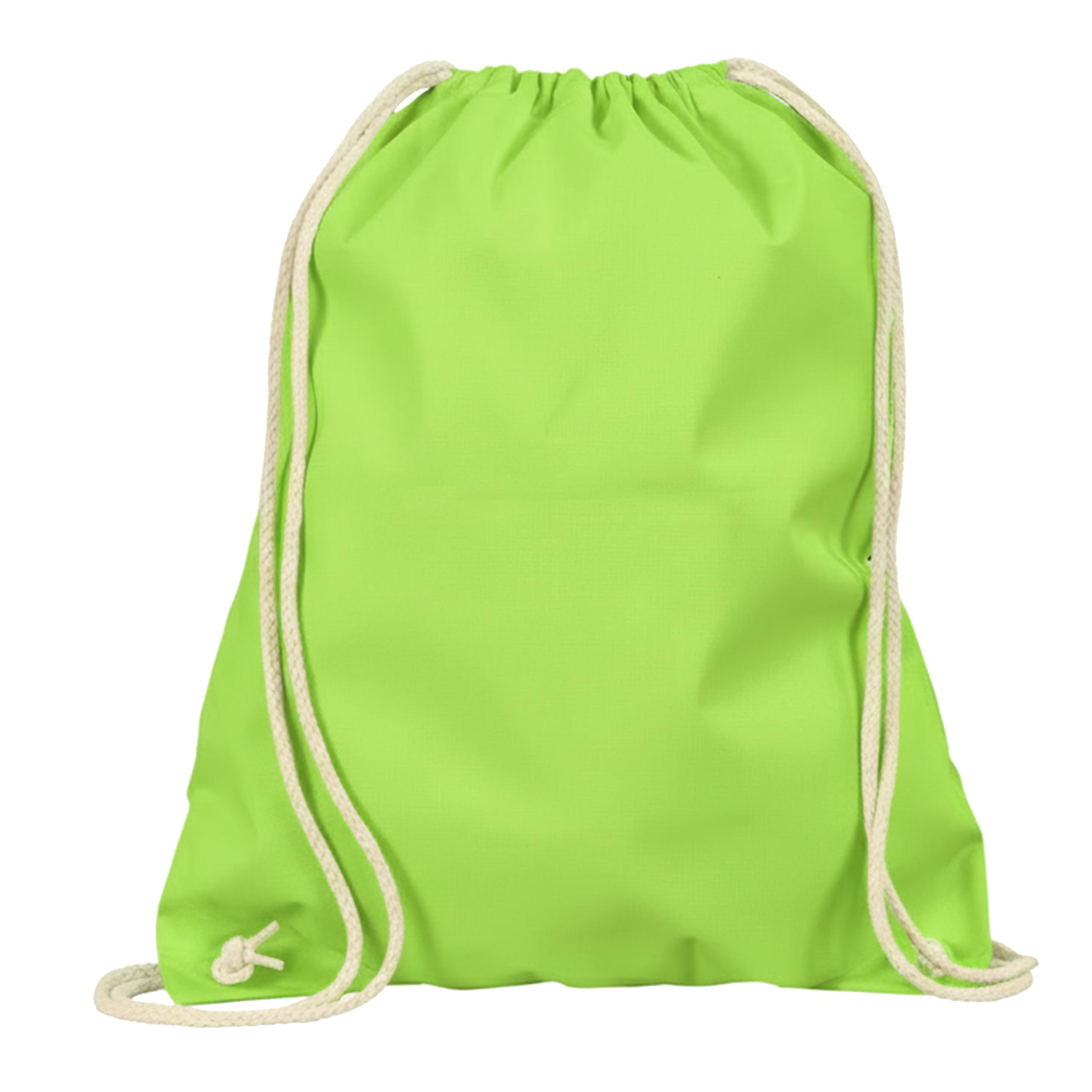 Veproli Baumwoll Turnbeutel Sportbeutel Zuziehbeutel Gymsack Sack Jute Schule Rucksack (Hellgrün)