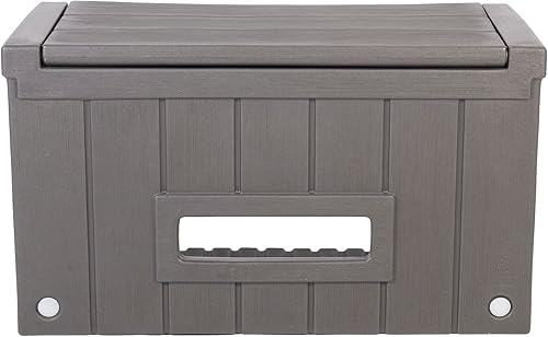 Miniatura 7 de Step2 Lakewood - Banco de botas elegante y funcional organizador de zapatos con espacio de almacenamiento adicional, color marrón