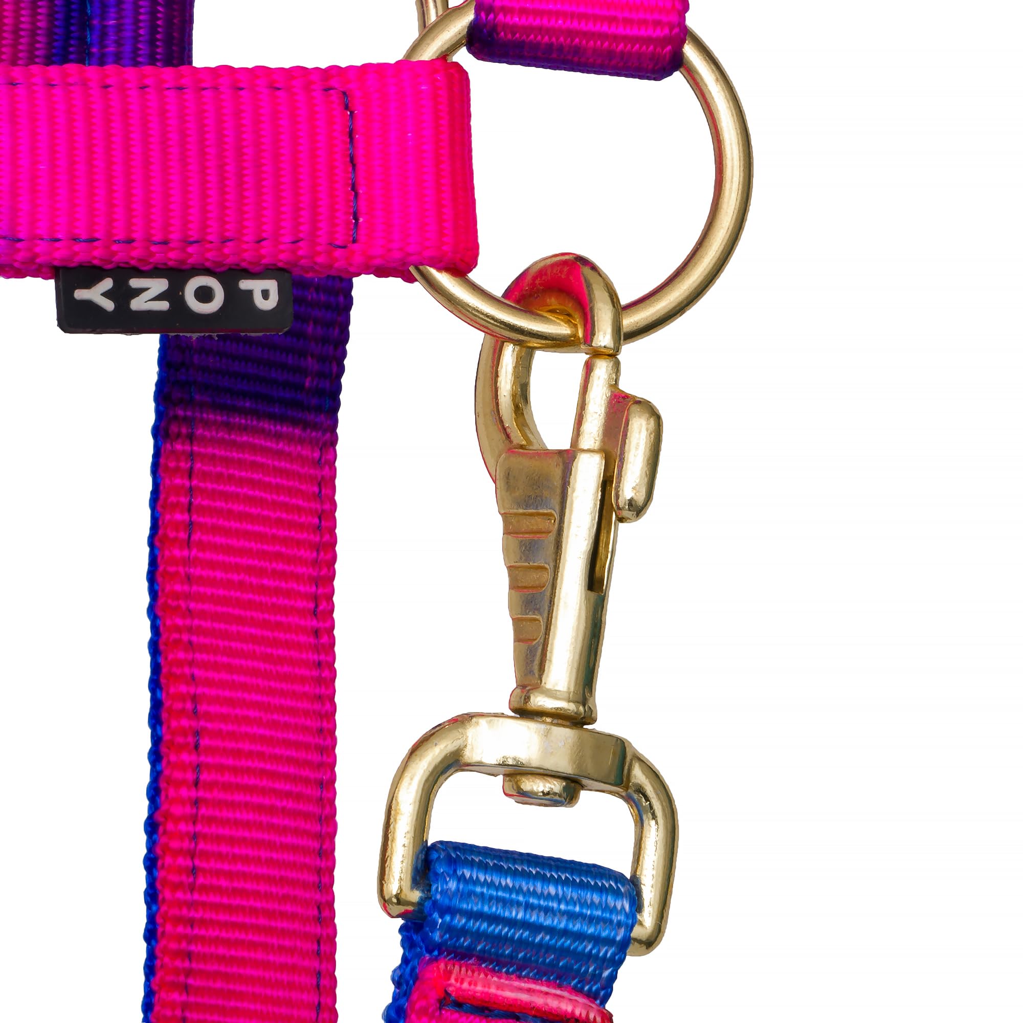 Start Halfter für Pferde – verstellbares Pferdehalfter mit Karabiner, strapazierfähig & komfortabel, Stallhalfter für Pony, Cob, Full (Warmblut) (Rosa/Violett/Blau, Cob (Vollblut))
