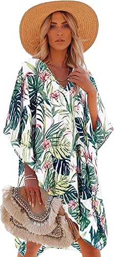 Moss Rose Women's Swimsuit Cover up Beach Kaftan for Bathing