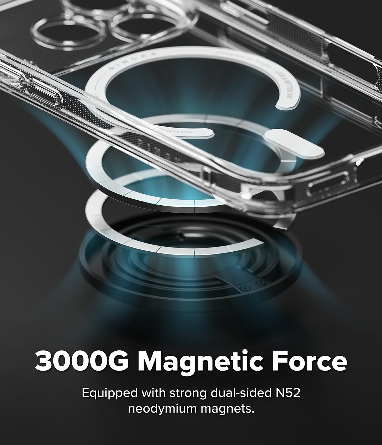 Ringke Dual Magnetic Smart Ring, Compatibile con Custodie Magnetiche per Smartphone, Accessorio per Presa Magnetica Bifacciale con Angolazione Regolabile con Funzione di Supporto - Black