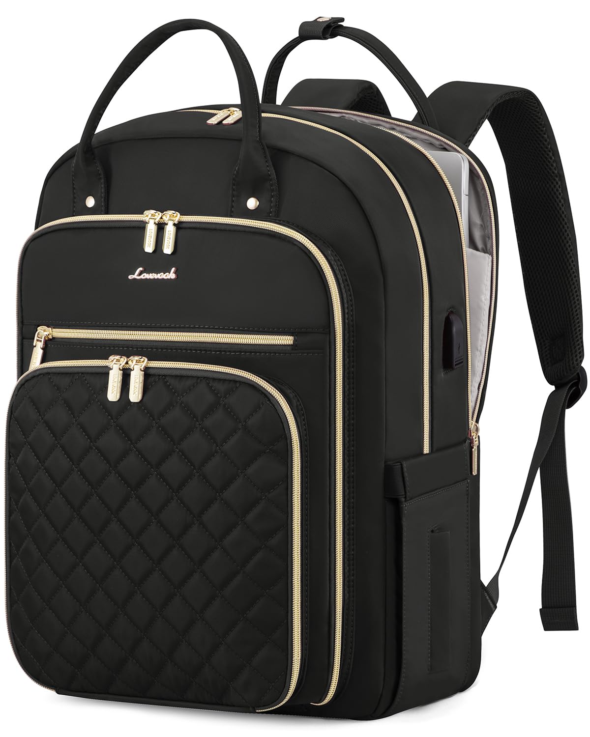 LOVEVOOK 17" Laptop Backpack for Women with Laptop Compartment, Water Resistant Travel Work Backpacks Purse Stylish College Business Teacher Nurse