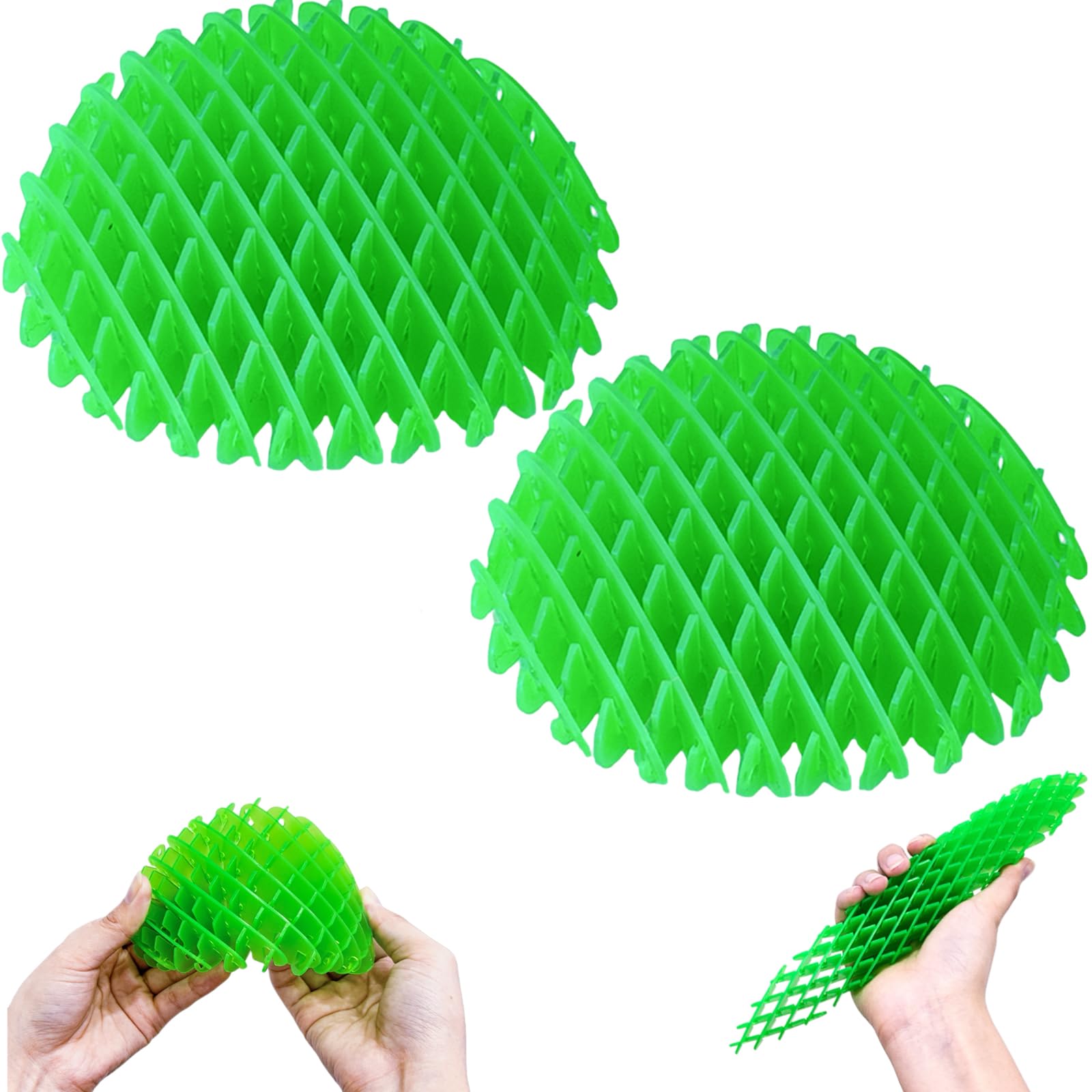 ZOMGURD2 Packs Fidget Worm Toy, Green Worm Fidget Toy, Cute Worm Shaped Ornament, Stress & Anxiety Relief Toy, Portable for Adults & Children