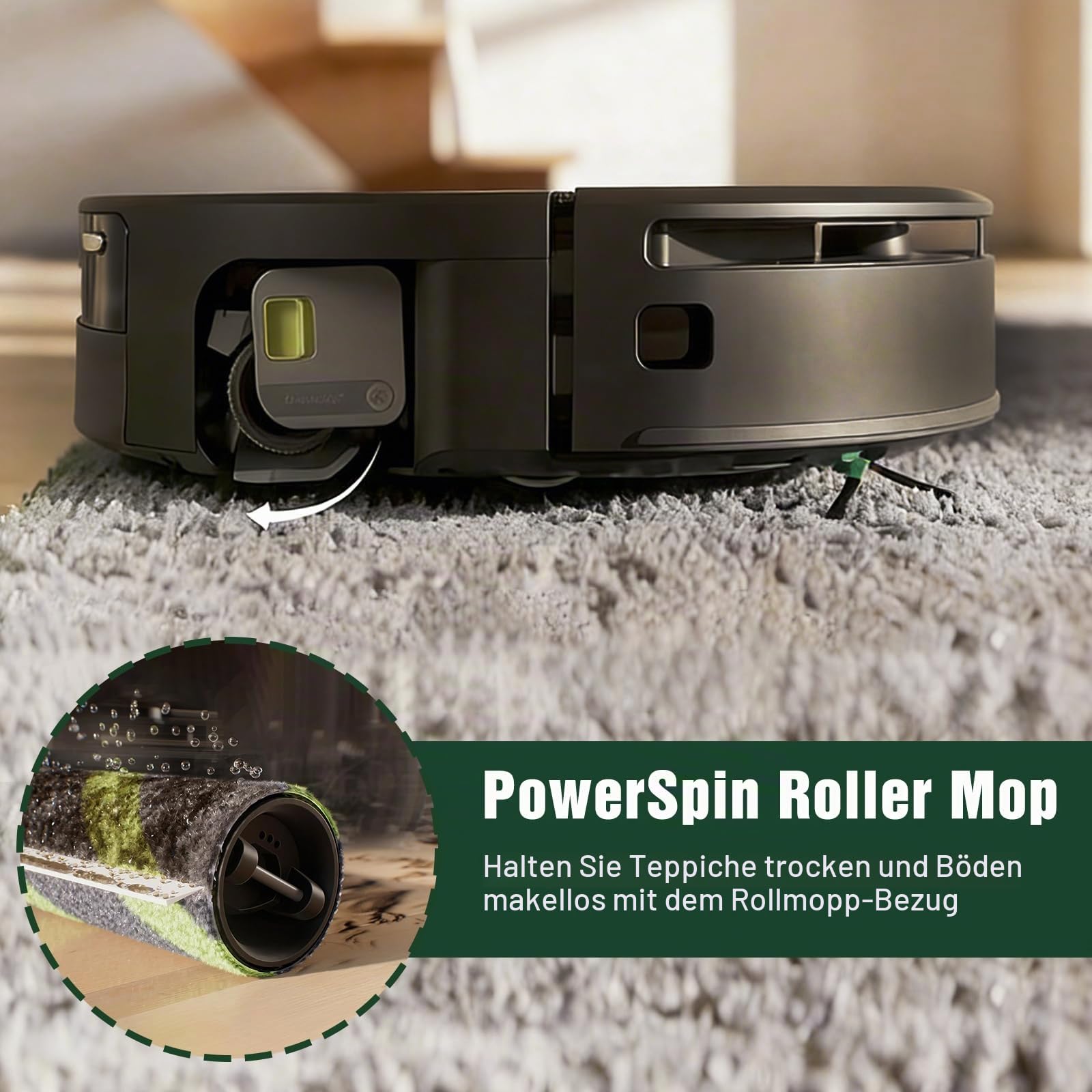 3 Stück Roller Mop für iRobot Roomba Max 705 Combo/Max 700 Series Combo | Mikrofaser Bürste, Kompatibel mit Roomba 705X/ Plus 775 Combo/ Max 775 Staubsauger, Ersatzbürste, 3 Wischrollen Ersatzzubehör