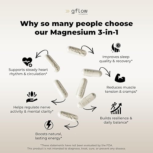 Miniatura 4 de Magnesio 3 en 1 malato de magnesio, glicinato y óxido en una fórmula para dormir y calmarse  Fabricado en los Estados Unidos