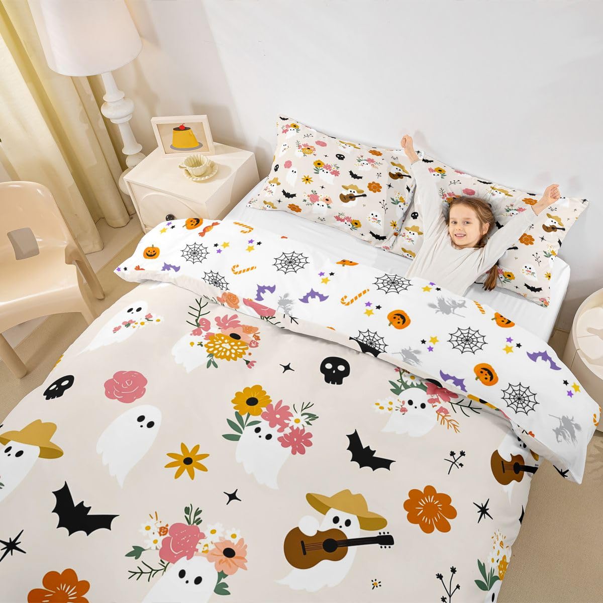 Homewish Copripiumino per letto super king size, motivo floreale con
