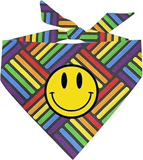 Smile Happy Face LGBTQ Gay Pride Dog Bandana