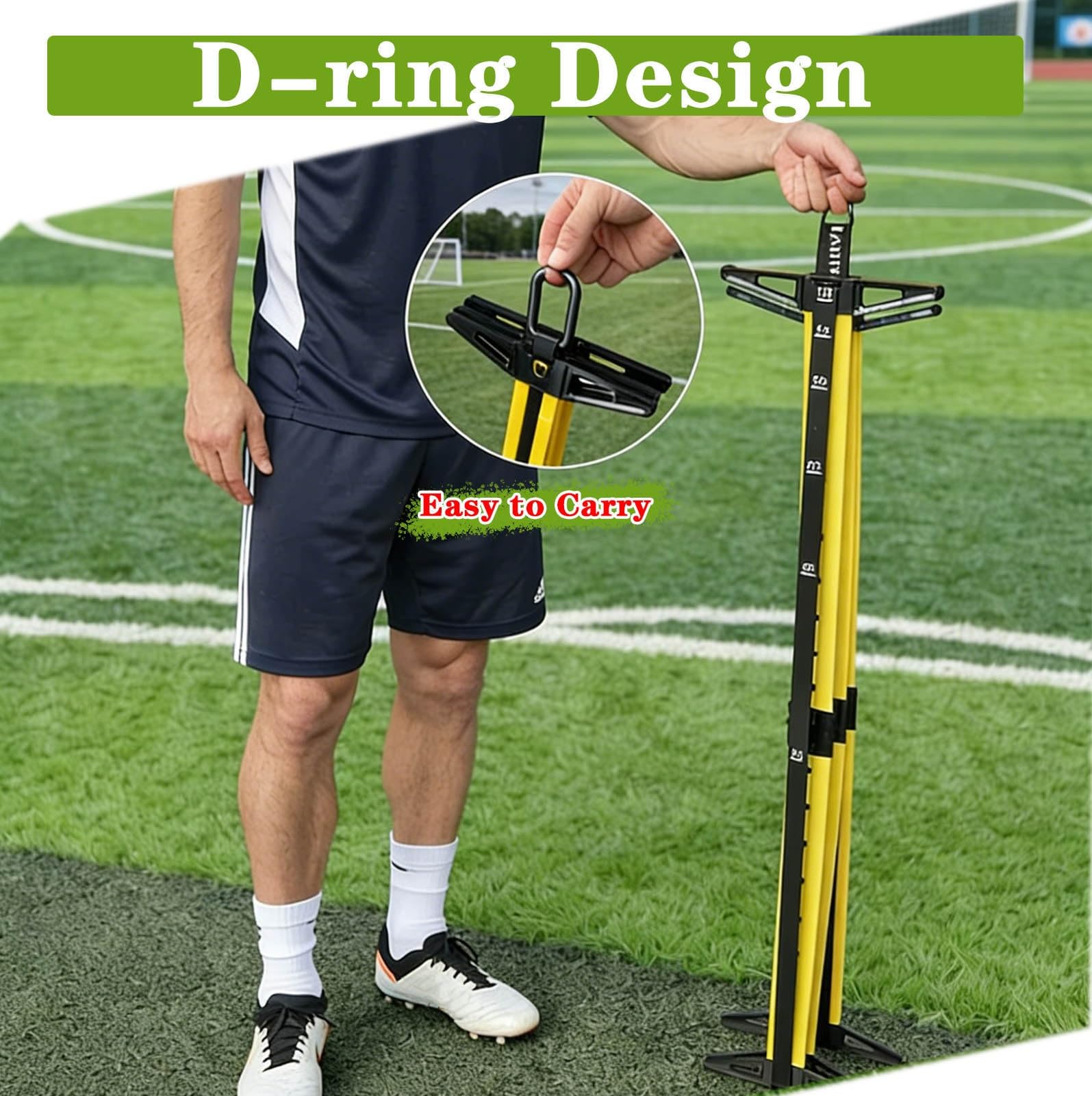 Entrenamiento Futbol Paquete de 6 Vallas de Rebote para Entrenamiento de Agilidad, Vallas Deportivas Ajustables para Velocidad, Vallas Portátiles para Atletismo y Fútbol