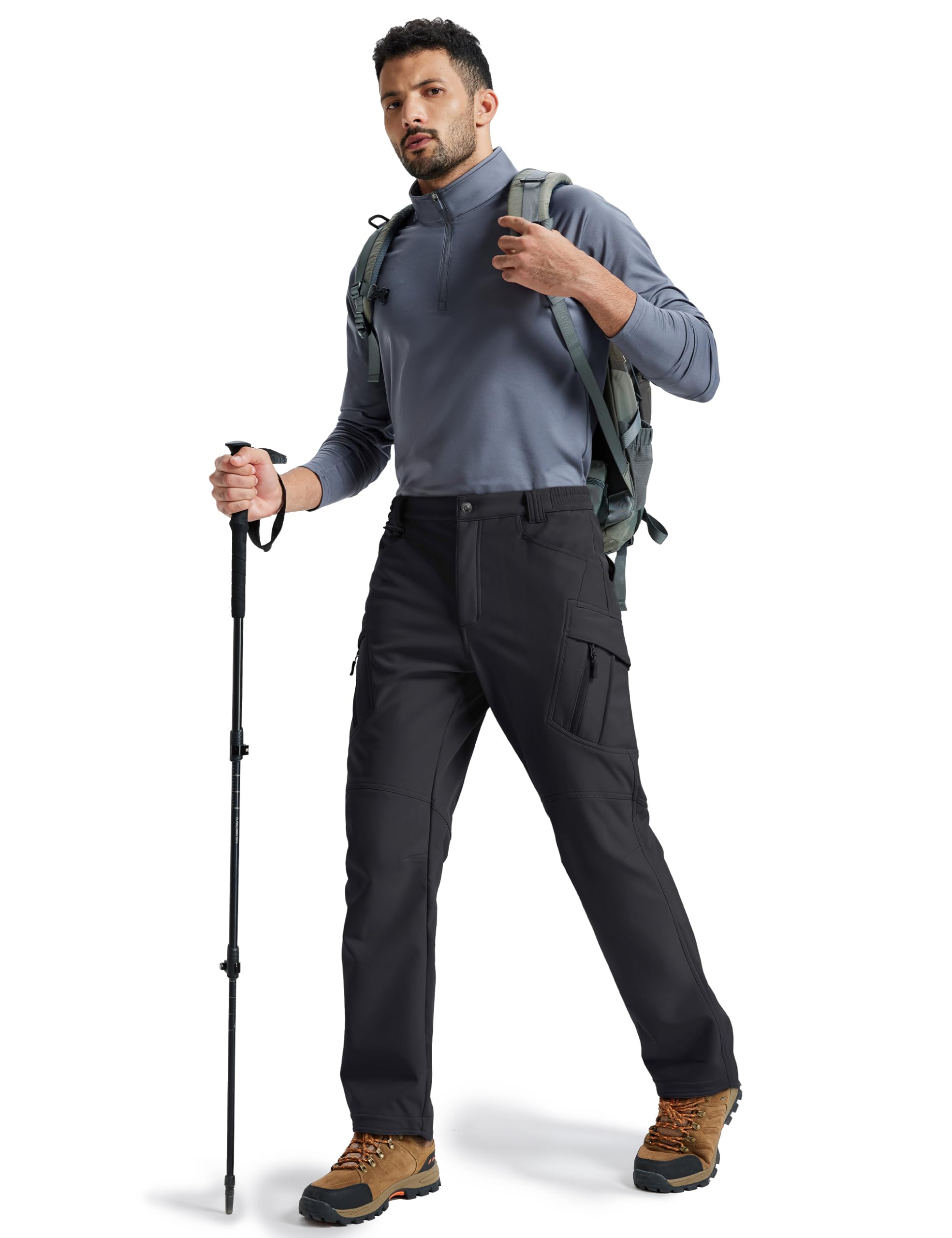 TACVASEN Skihose Herren Softshellhose Winterhose Thermohose Outdoorhose