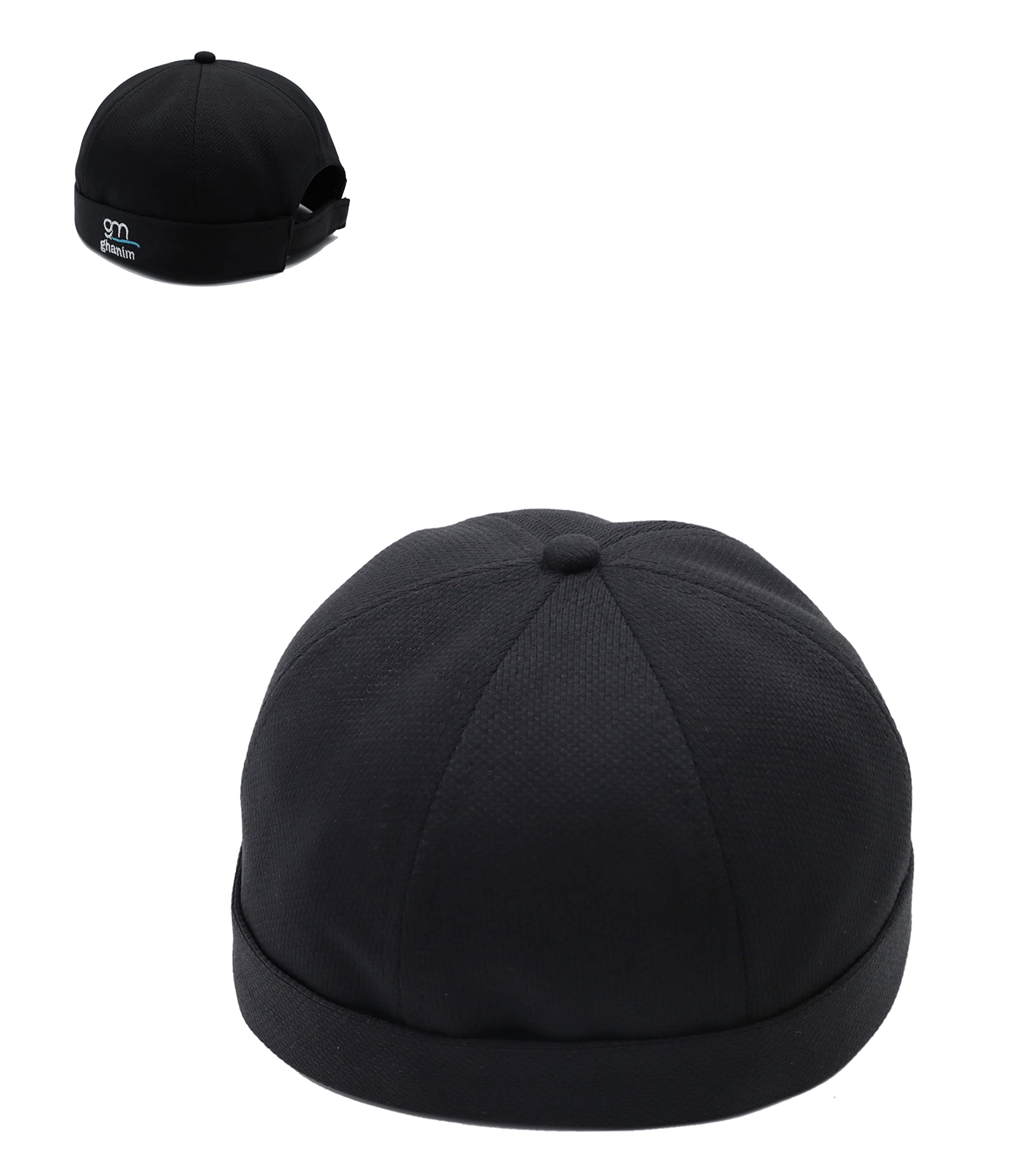 JAZAA Docker Hats Adjustable Leather Buckle Street Casual Brimless Beanie Skull Caps