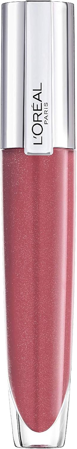 L'Oreal Paris Lip Gloss, Plumping and Hydrating, with Hyaluronic Acid and Collagen Complex, Glow Paradise Balm-In-Gloss, 412 I Heighten