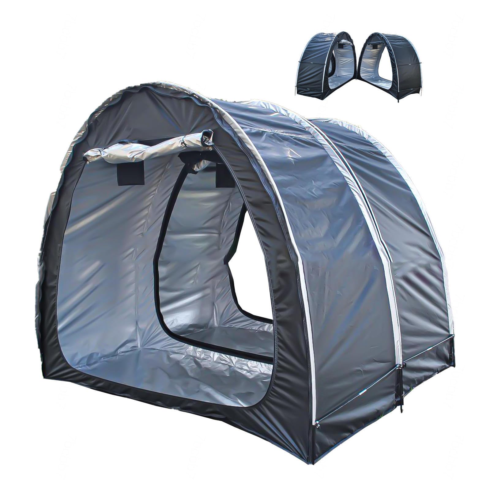 Lot de 2 abris de Rangement pour vélos, abri de Rangement pour vélos, Tissu Oxford 210D PU4000, imperméable, Petit abri d'extérieur, Jaune (Noir)