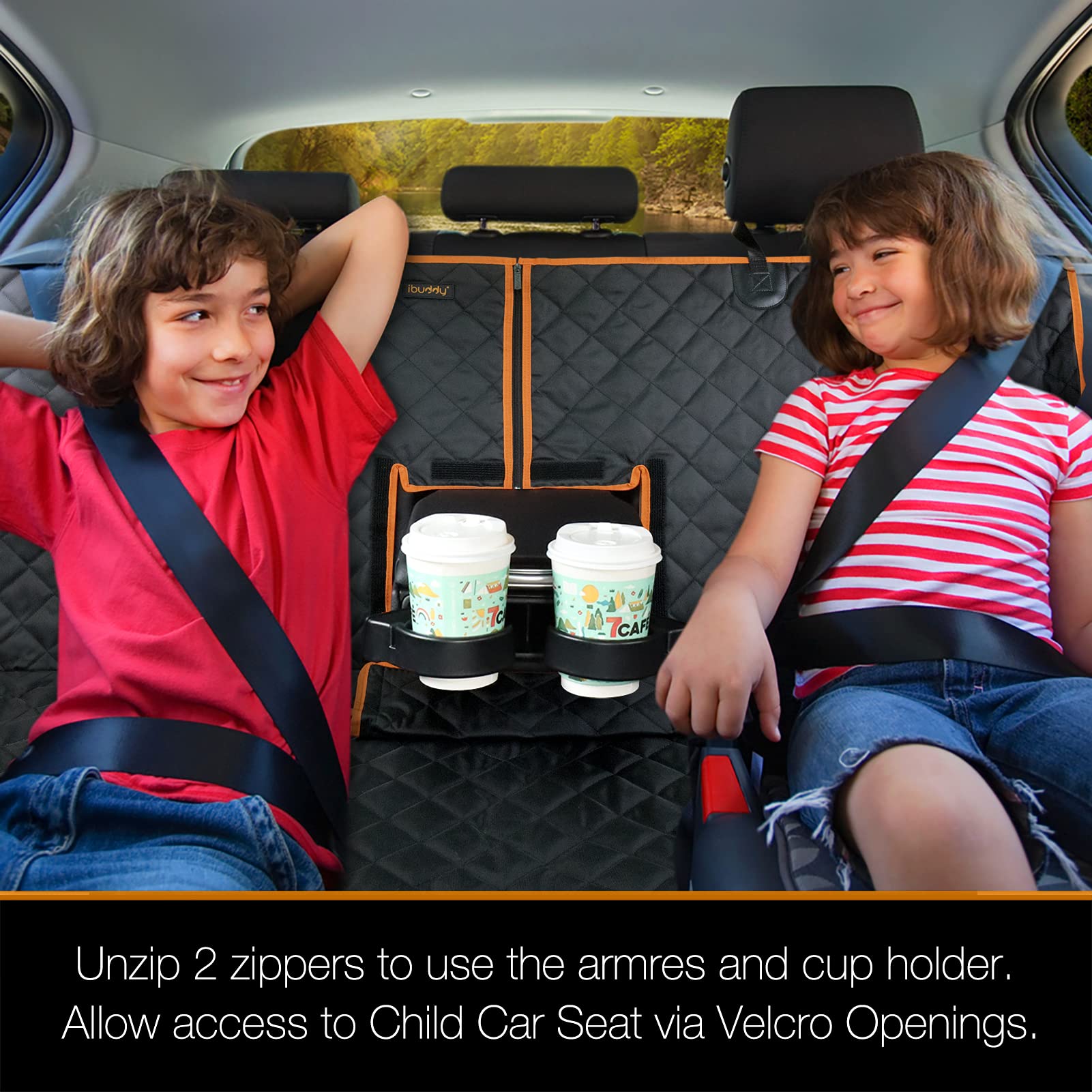 Copertura per sedile posteriore per auto/SUV/piccolo camion, impermeabile, per bambini e cani, senza odore, resistente e antiscivolo, lavabile in lavatrice