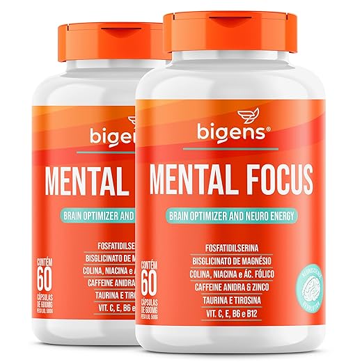 Mental Focus, Bigens, Kit 2x 60 cápsulas