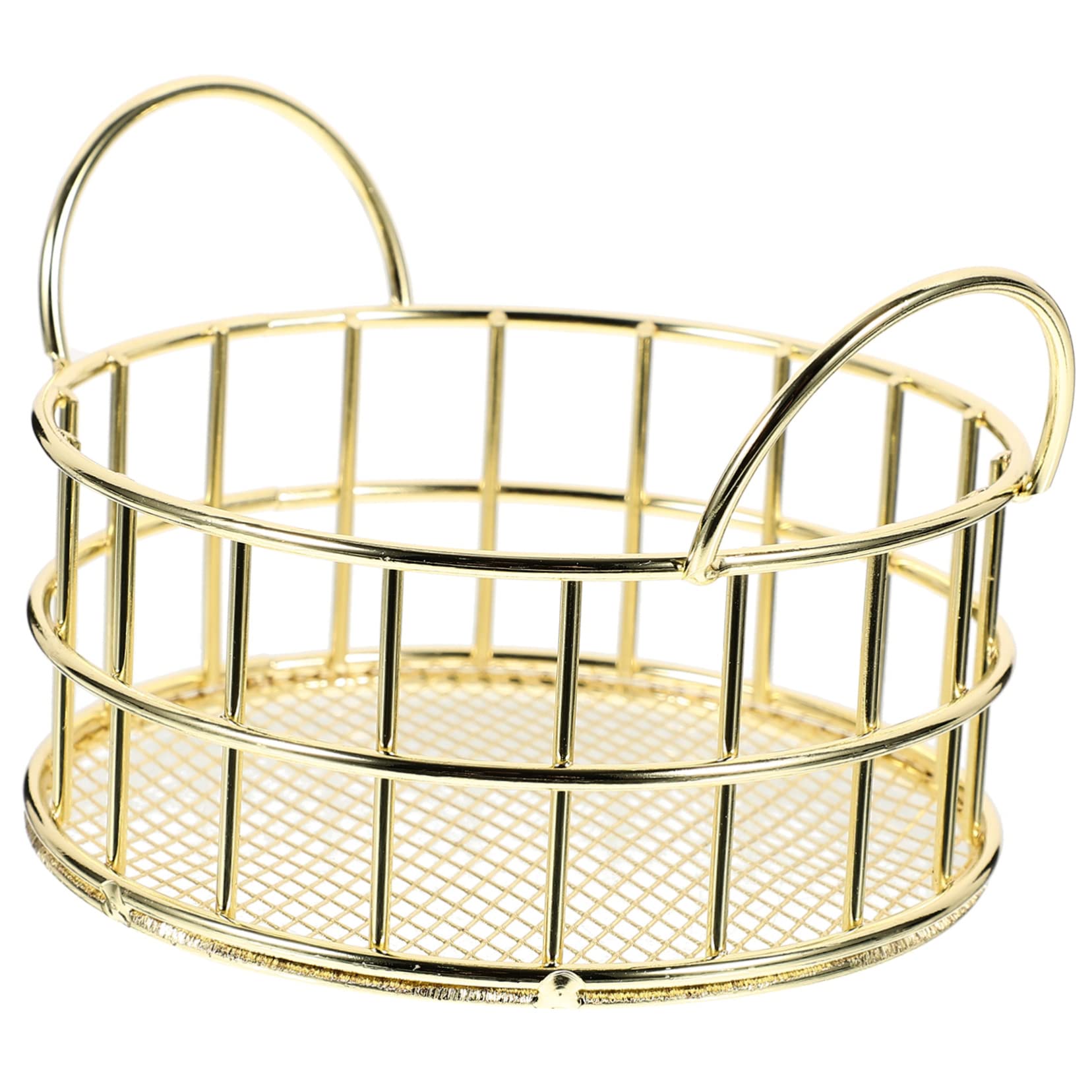 ARTIBETTER Round Cat Ear Storage Basket Multi Use Tabletop Organizer for Makeup Snacks Sundries Stylish Wire Design for Home Office present Giving