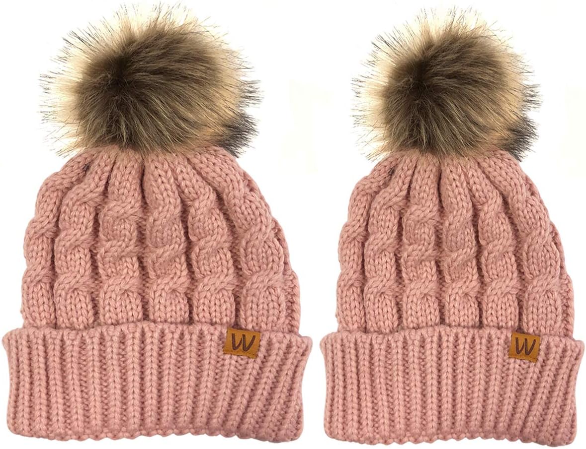 allydrew Winter Warm Soft Knit Beanie with Pom Pom