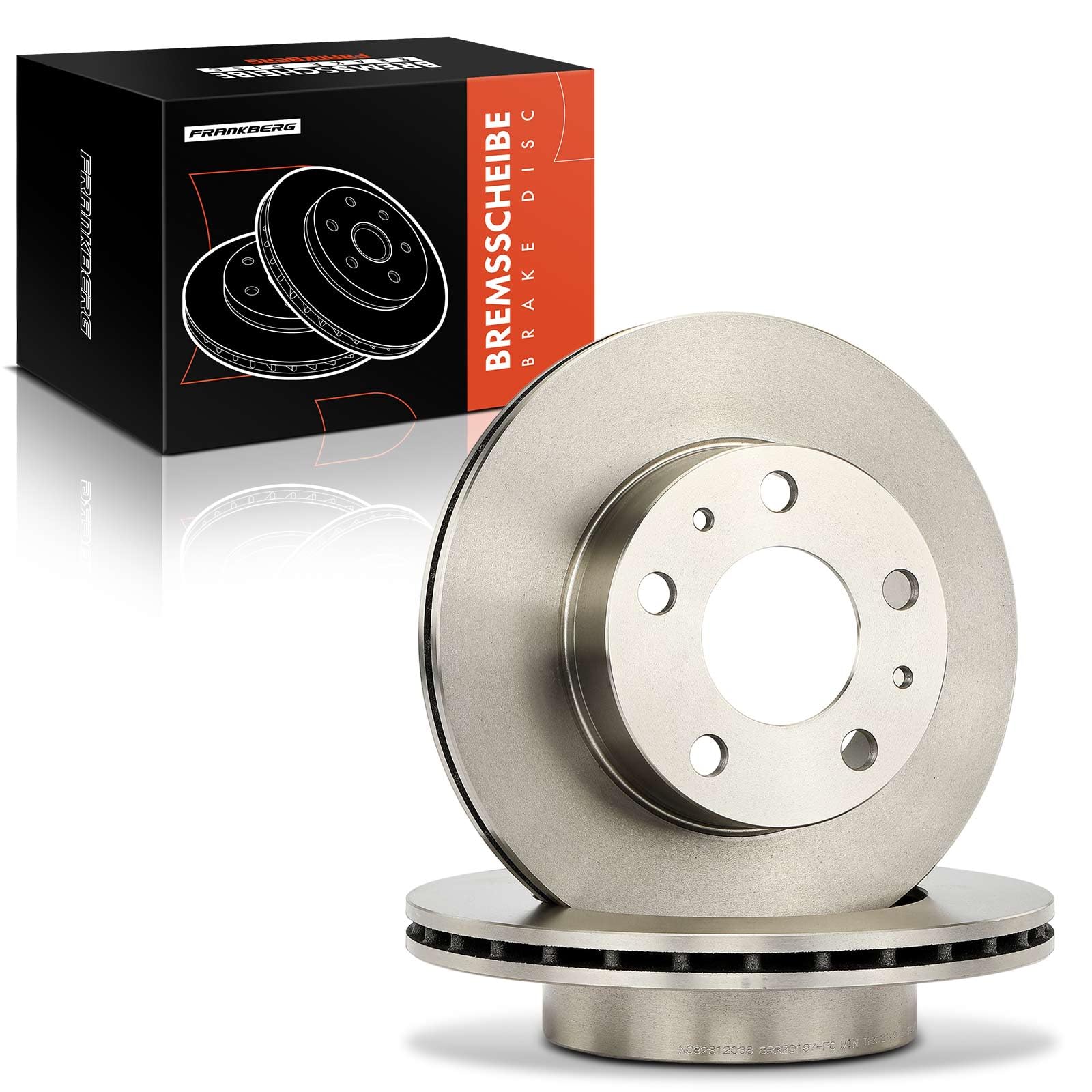 Frankberg Set di dischi freno incl. 2x Dischi Freno Anteriore Ventilato Diametro300mm Compatibile con Ducato Furgone 250 Ducato Bus 250 Boxer Bus Jumper Bus Replace# 4246K3
