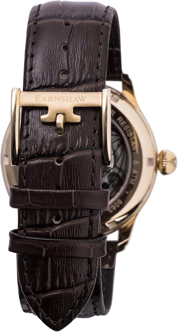 Thomas Earnshaw Men's ES-8063-02 Longitude Analog Display Chinese Automatic Brown Watch