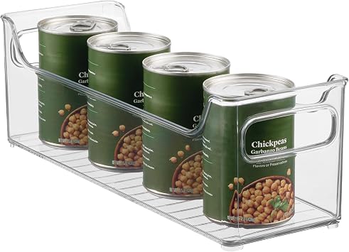 iDesign Stackable Plastic Pantry Bin with Handles, Clear