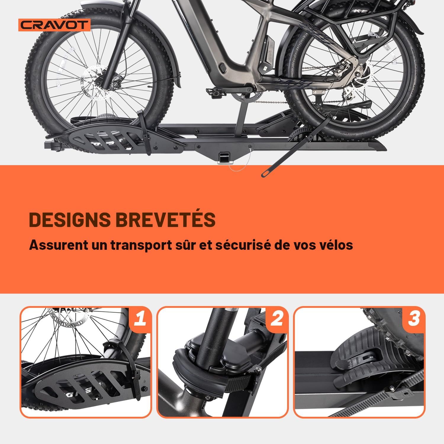 Support à vélos sur attelage pour 2 vélos de DK2, acier, 40 po x 10,5 po x 5,5 po BCR590 | RONA