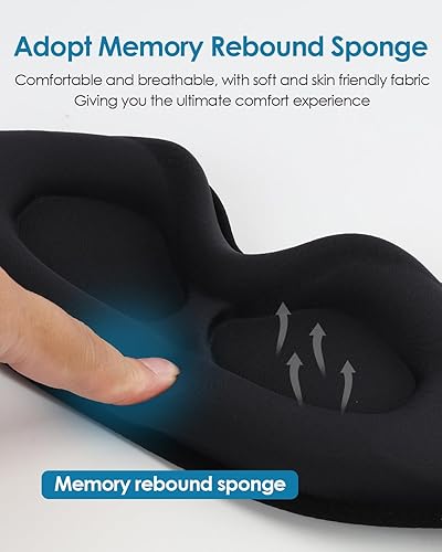 Miniatura 7 de Antifaz para dormir de lado, antifaz contorneada 3D de presión cero, máscara de dormir con bloqueo de luz, cómoda venda nocturna para mujeres y