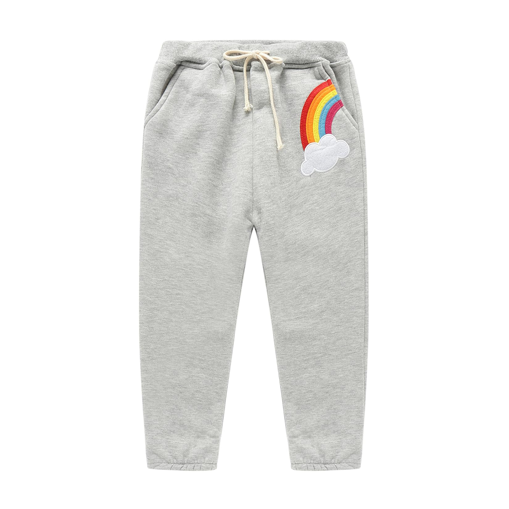 Mud Kingdom Kids Fleece Jogger Pants Winter Cute Bear