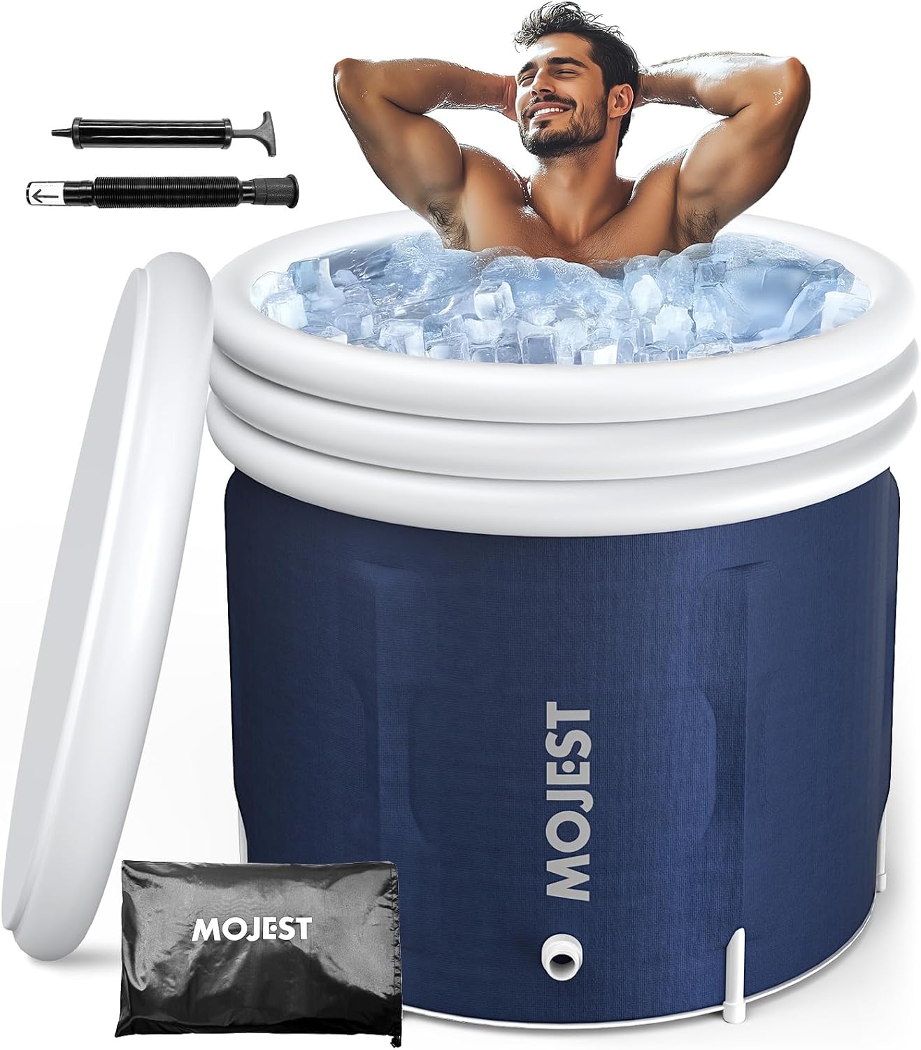 Mojest 95-Gallon Ice Bath Tub with accessories