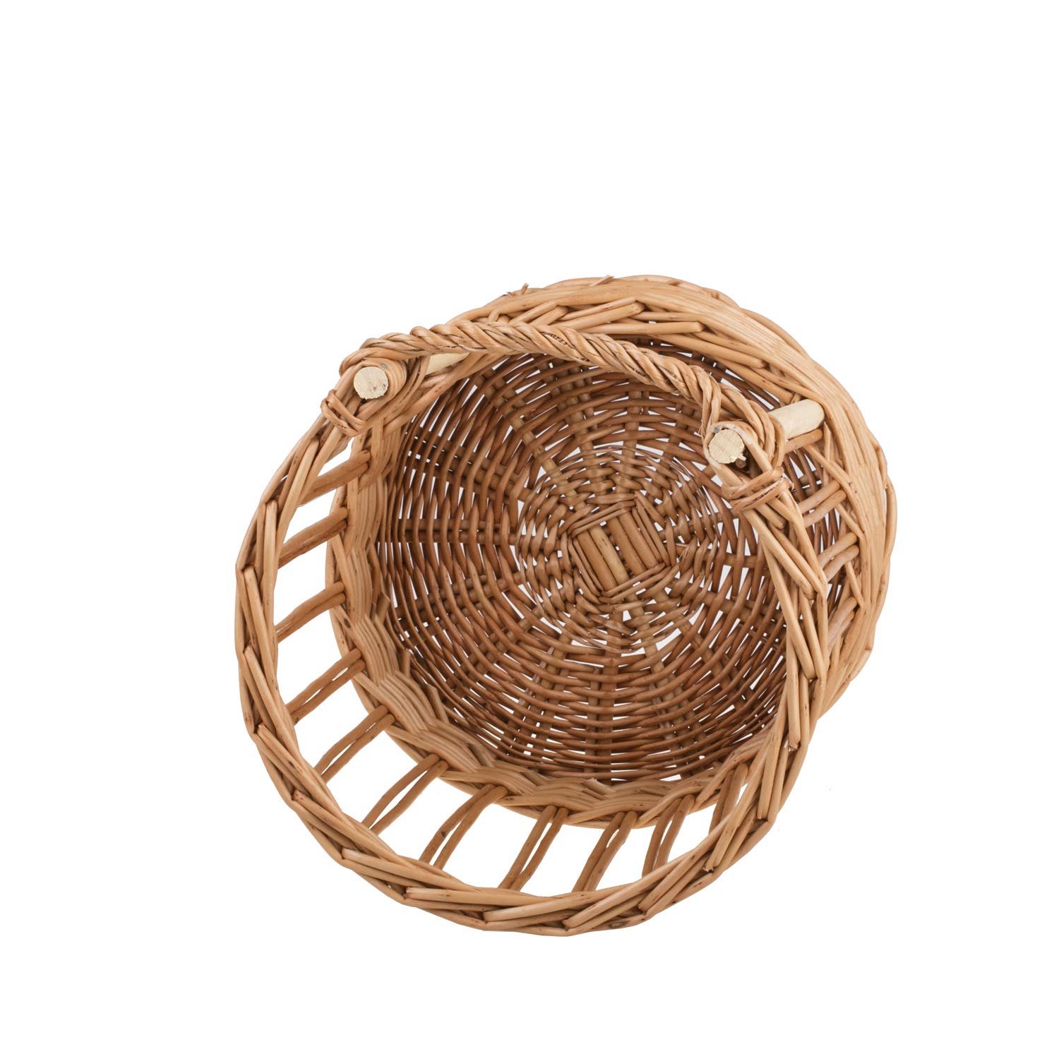 e-Wicker24 Chariot,huche à pain, présentoir pour baguettes ou pain long,corbeille baguette en osier rond