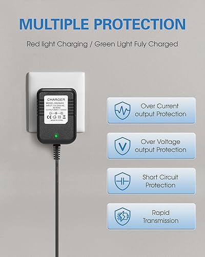 Miniatura 4 de Cargador universal de 6 V para Flybar,Cargador para Kidzone Bumper Car,Cargador de 6V para niños Juguetes de coche,Cargador de 6 V para montar en el