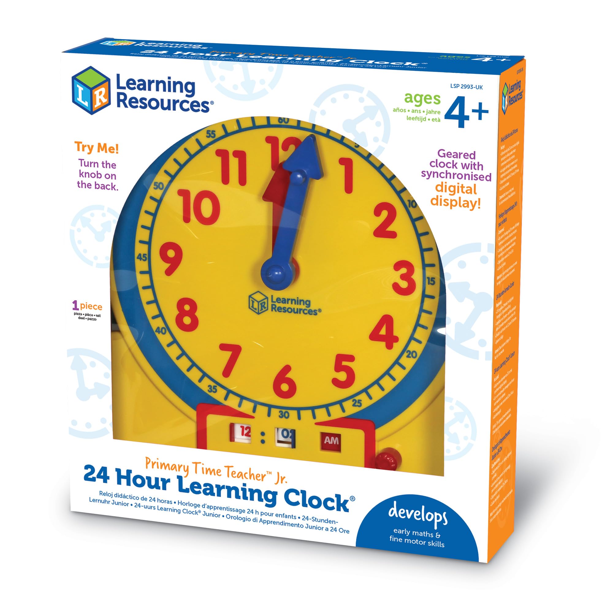 Learning Resources Orologio di apprendimento a 24 Ore Junior Primary Time Teacher™