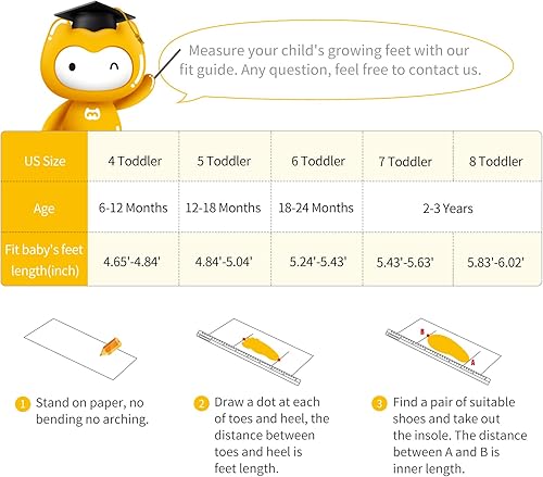Miniatura 7 de BMCiTYBM Sandalias de verano con punta cerrada para bebé, niño, niña, zapatos ligeros, antideslizantes, para primeros pasos, 6, 9, 12, 18, 24 meses