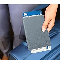 Vista 169 de FINTIE Soporte para pasaporte, cartera de viaje delgada con bloqueo RFID, funda protectora para pasaporte, esencial con ranuras para tarjetas