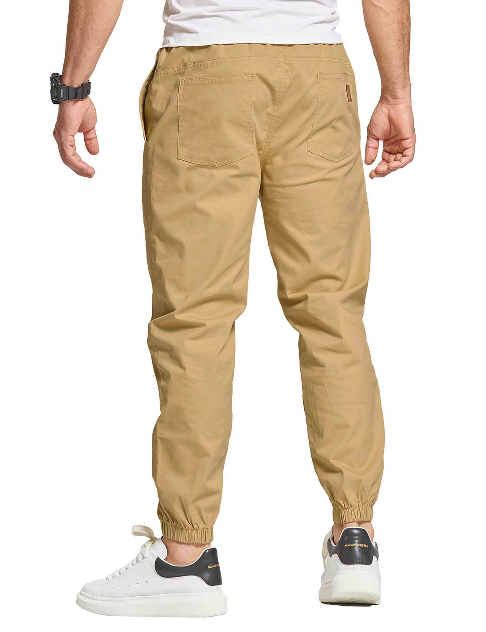 JustSun Pantaloni da Lavoro Uomo Cotone Cargo Casual Pantaloni Tuta Uomo Pantaloni Jogging Slim Fit con Tasche