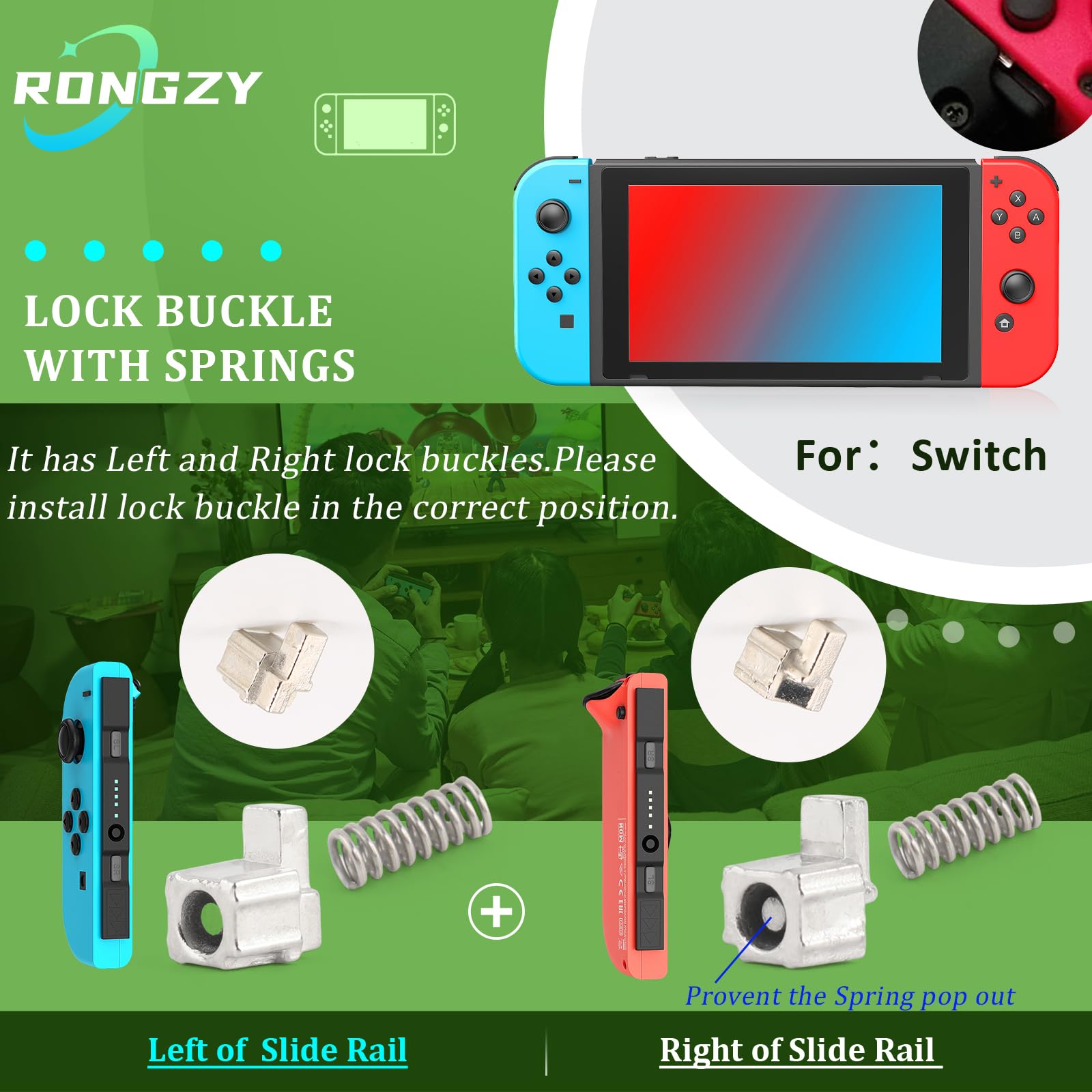 Nintendo Switch NintendoSwitch right Joy-Con Slider Ray Nintendo Switch/Switch OLED Joy Con sol ve sağ